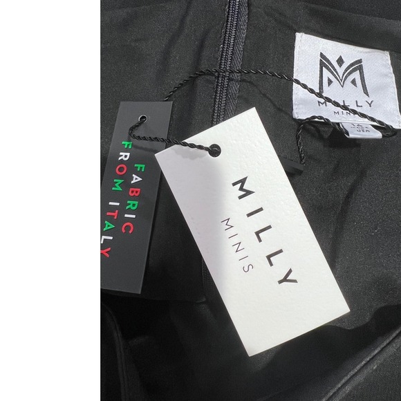 Milly Minis Candy Luna Dress Black Size 16 - Picture 8 of 8